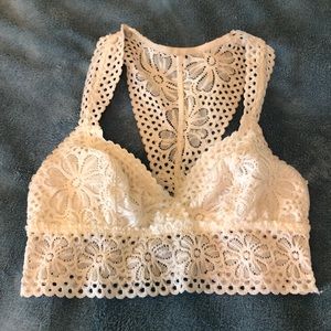 White lacy bralette